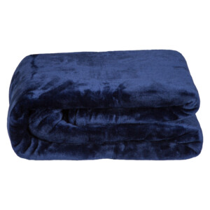 Domus: Microfiber Flannel Blanket: (220x240)cm, Blue