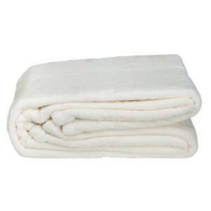 Domus: Microfiber Flannel Blanket: (220x240)cm, Cream