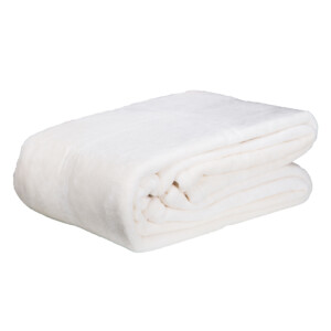 Domus: Microfiber Flannel Blanket: (220x240)cm, Cream