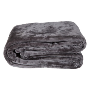 Domus: Microfiber Flannel Blanket: (220x240)cm, Silver