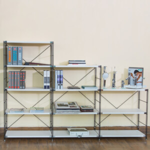 Book Shelf: (246.5x41x170)cm, White