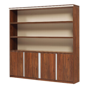 Book Shelf: (200x40x200)cm, Classy Walnut/Classy White