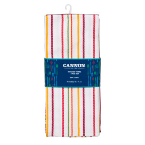 Cannon: Kitchen Towel-3pcs: Square: (45x70)cm, Red