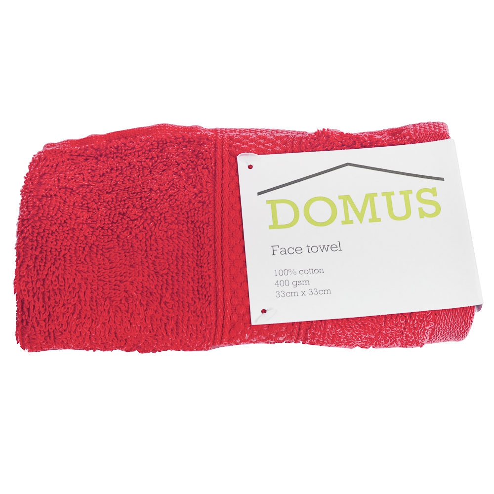 DOMUS: Face Towel: 400 GSM, 33x33