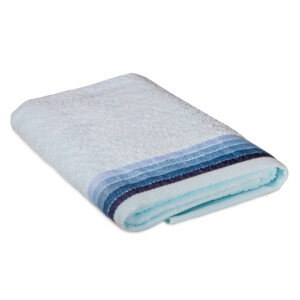 Beach Towel, Slubs Design: (81x163)cm, Blue