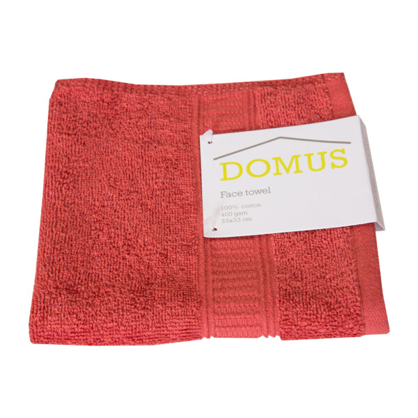 Domus: Face Towel: 400 GSM, (33x33)cm, Berry