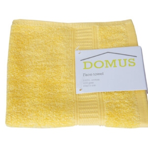 Domus: Face Towel: 400 GSM, (33x33)cm, Lemon