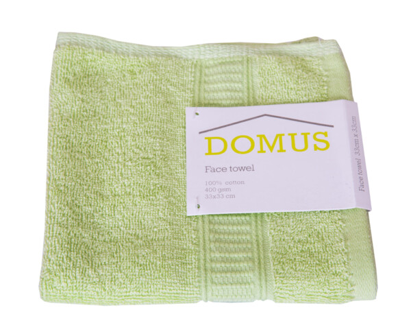 Domus: Face Towel: 400GSM, (33x33)cm, Lime Green