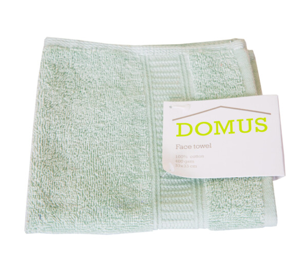 Domus: Face Towel: 400 GSM, (33x33)cm, Mint