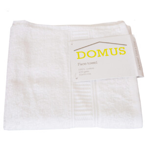 Domus: Face Towel: 400Gsm, (33x33)cm, White