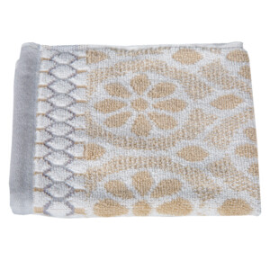 Daisy Face Towel: (33x33)cm, Beige