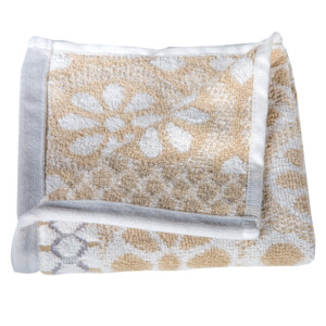Daisy Face Towel: (33x33)cm, Beige
