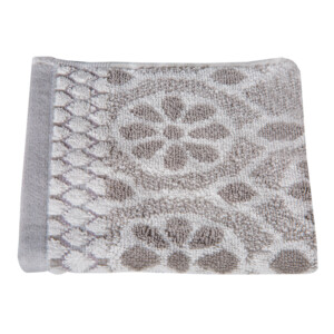 Daisy Face Towel: (33x33)cm, Grey