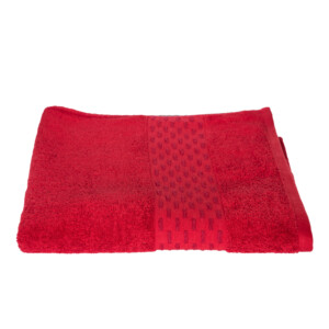 Brick Bath Towel: (70x140)cm, Burgundy