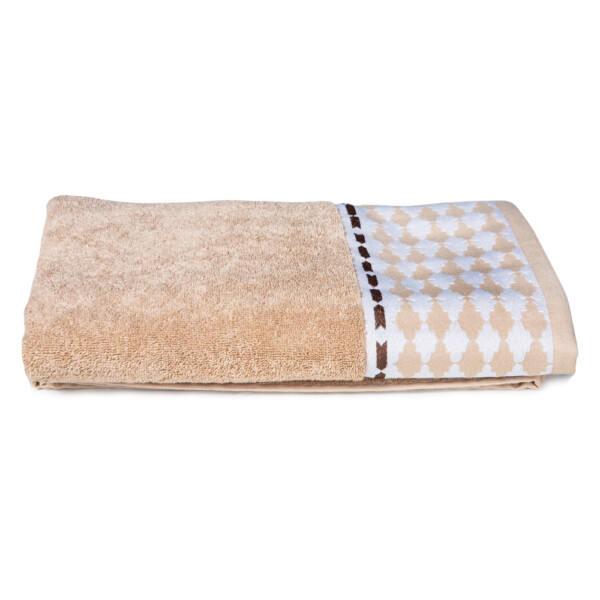 Bath Towel, Puzzle Design (70x140)cm, Beige