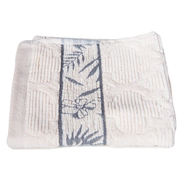 Face Towel Forest Design (33x33)cm, Cream