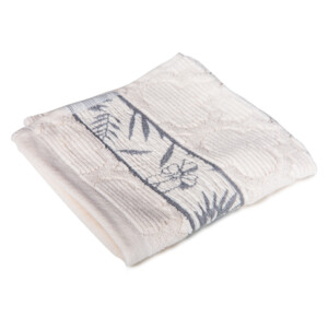 Face Towel Forest Design (33x33)cm, Cream