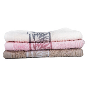 Face Towel Forest Design (33x33)cm, Cream