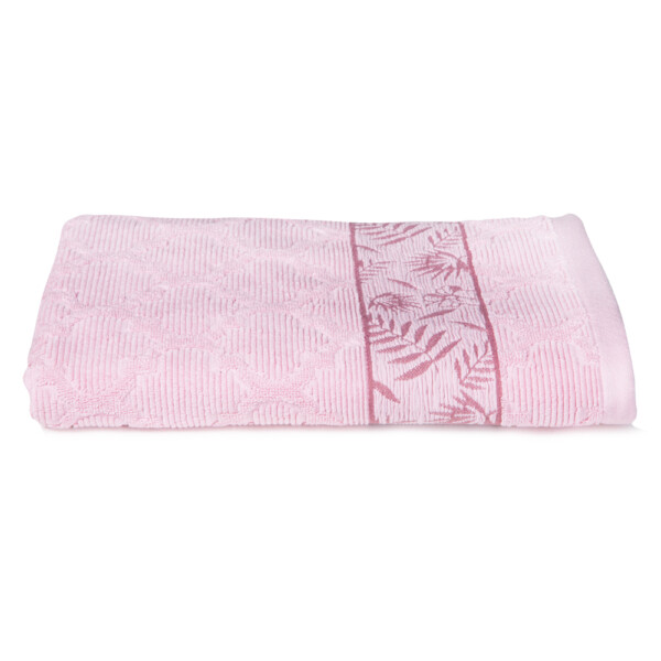 Bath Towel, Forest Design: (70x140)cm, Pink