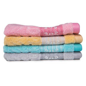 Flake Face Towel: (33x33)cm, Beige