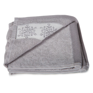 Flake Face Towel: (33x33)cm, Grey