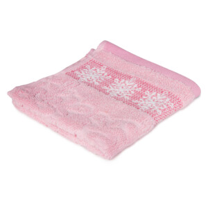 Flake Face Towel: (33x33)cm, Tea Rose