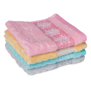 Flake Face Towel: (33x33)cm, Tea Rose