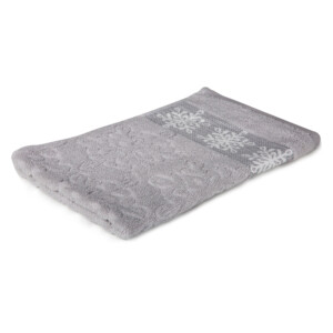 Flake Hand Towel: (41x66)cm, Grey