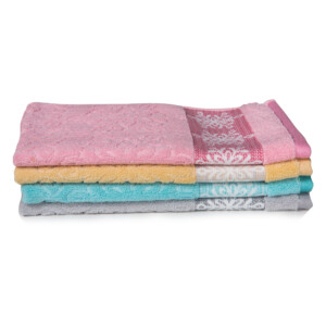 Flake Hand Towel: (41x66)cm, Light Blue