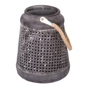 Metal Candle Lantern: 14.5x14.5x18cm Ref.MW005614-2