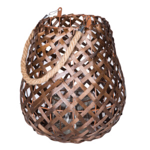 Candle Lantern With Rope Handle: 26.5x26.5x31cm Ref.MW005890-1