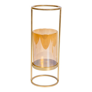ALLBRIGHT: Metal/Glass Lantern; (10.3x10.3x27.5)cm