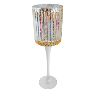 Long Stemmed Glass Candle Holder; (9x30)cm