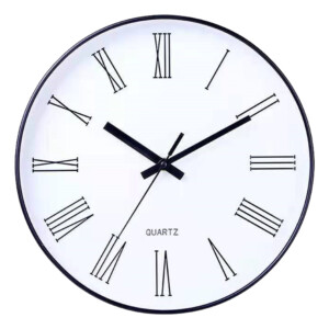 Round Wall Clock: Diameter, 30cm