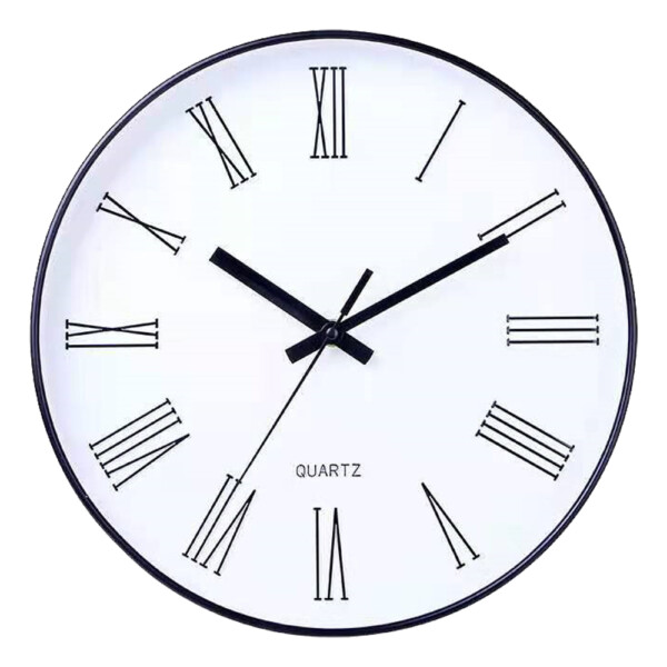 Round Wall Clock: Diameter, 30cm