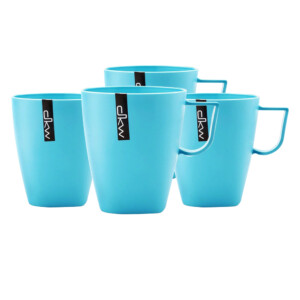 Mug Set, 4pc (14Oz) Net Bag, Deep Blue