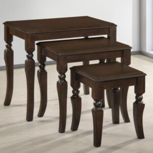 Cooper: Wooden Nesting Table Set, 3pc Set, Cappuccino