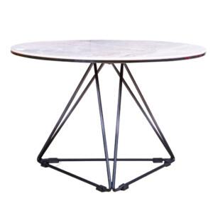 NICE: Round End Table-Glass/Porcelain Top; 56x56cm Ref.VC9602-E