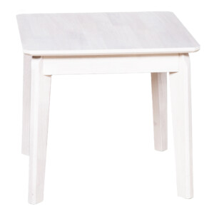 End Table, Wood Top: (56x56x51)cm, WhiteWash