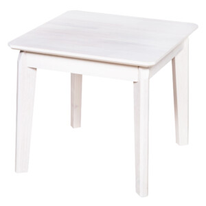 End Table, Wood Top: (56x56x51)cm, WhiteWash