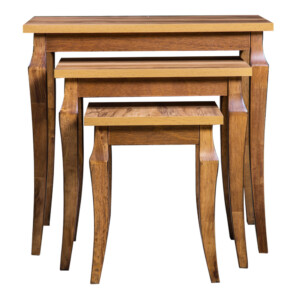 SUSU: Wooden Nesting Table Set, 3pc Set