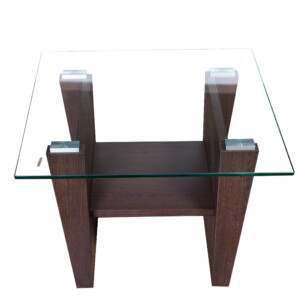 KINWAI: Scarlett End Table (Glass Top): 60x60x50cm #3962-841