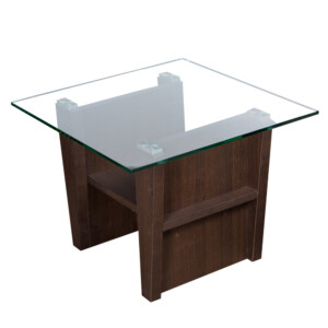 KINWAI: Scarlett End Table (Glass Top): 60x60x50cm #3962-841