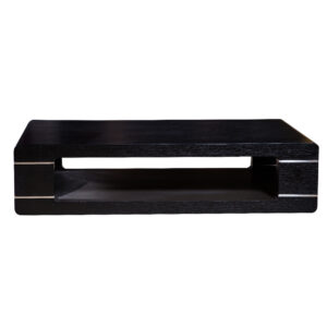 Coffee Table with Shelf: (140x80x35)cm, Black