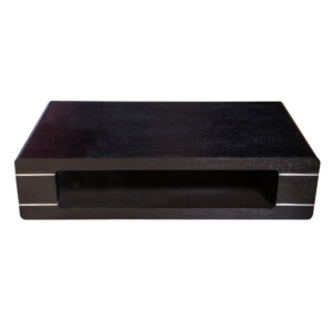 Coffee Table with Shelf: (140x80x35)cm, Black