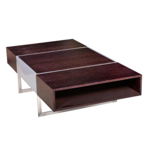 Coffee Table with storage: (130x70x35)cm, Wenge Oak/Matt Grey