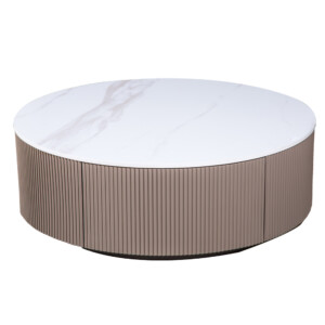 Round Coffee Table:(90x30)cm, Light Khaki