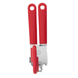 Can Opener With Plastic Grip, Red