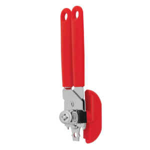 Can Opener With Plastic Grip, Red