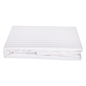 Domus: Duvet Cover: King, 250 100% Cotton Stripe: (260x240)cm, White